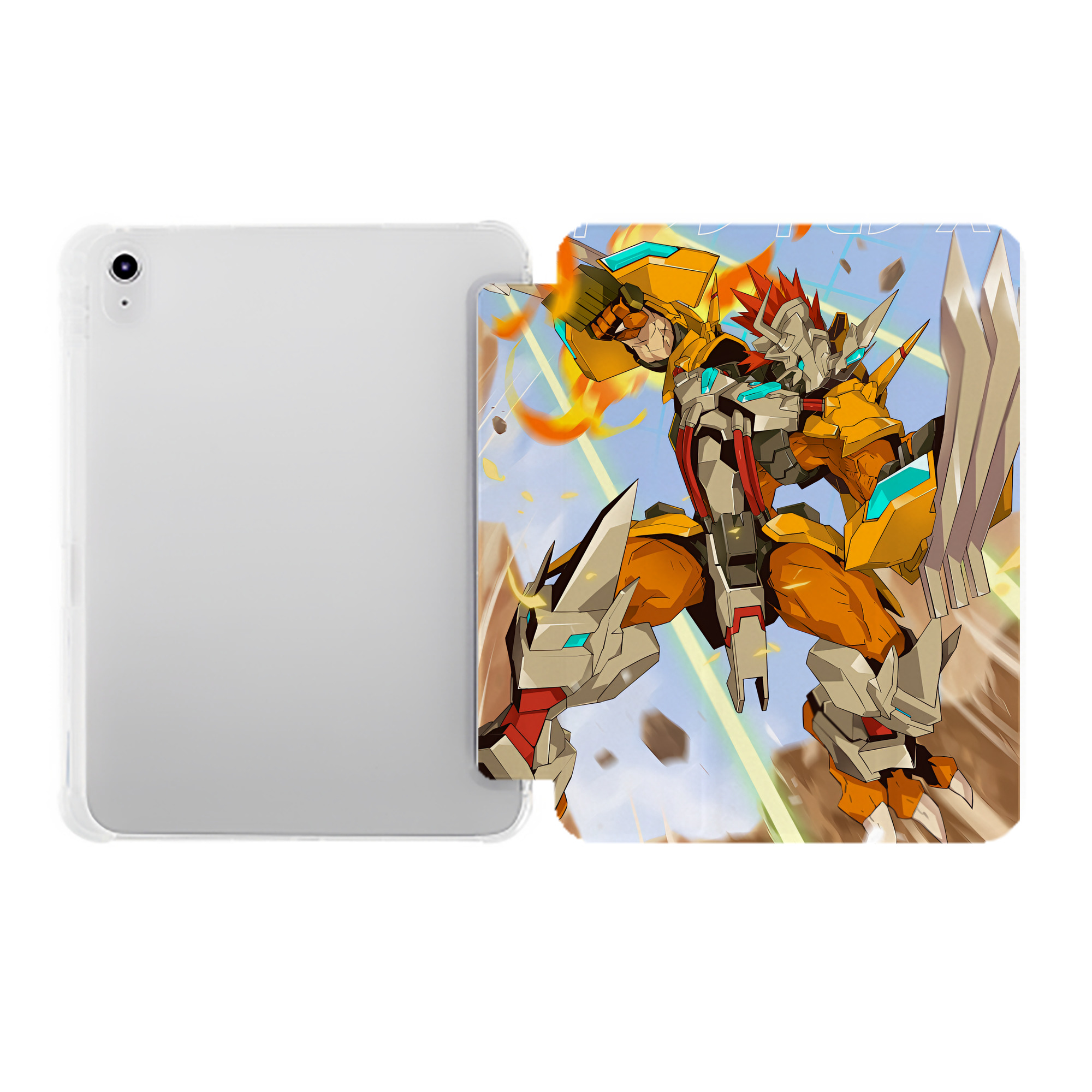 （画像用） Digimon デジタルモンスター/デジモン IPad ケース ペン収納付き 三つ折りスタンド PUレザー×シリコン 対応機種9.5/10.5/10.9インチ